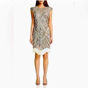NWT Gold beaded cocktail dress